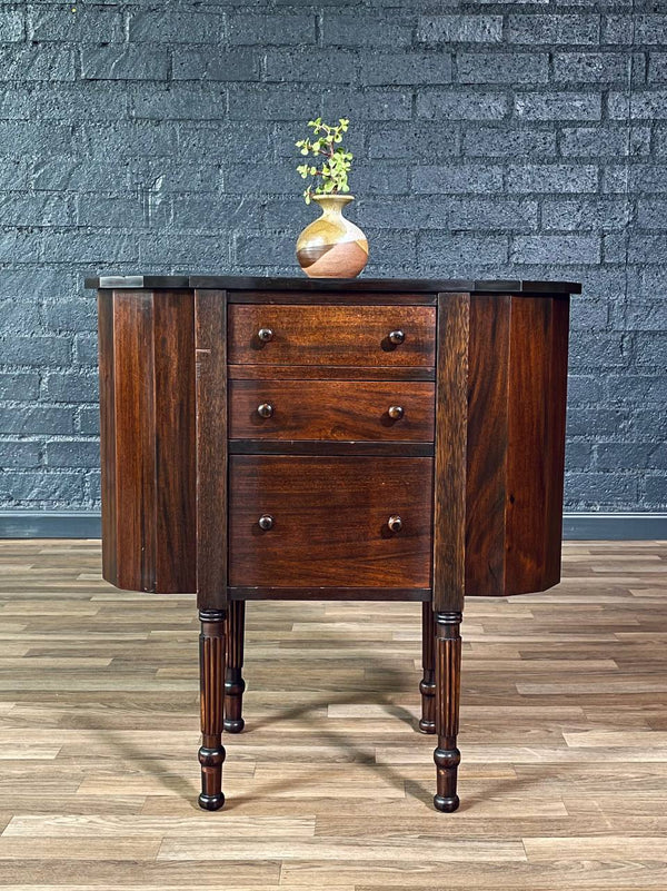 Antique English Hepplewhite Mahogany Bowfront Entry Cabinet, c.1950’s