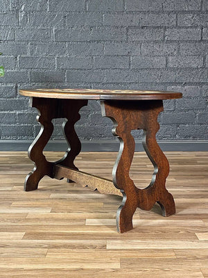 Vintage Spanish Revival Oak & Tile Coffee Table, c.1940’s