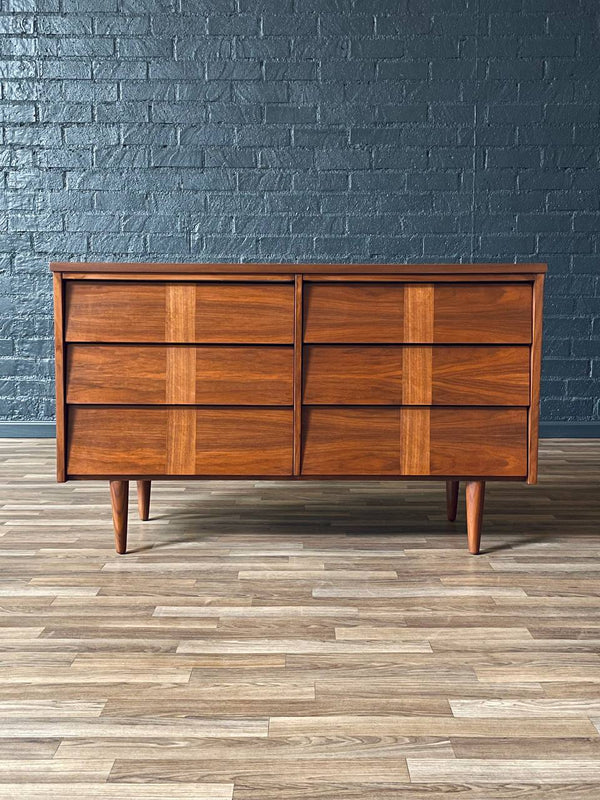 Mid-Century Modern Walnut Dresser w/ Slated Drawers by Ward Furniture, c.1960’s
