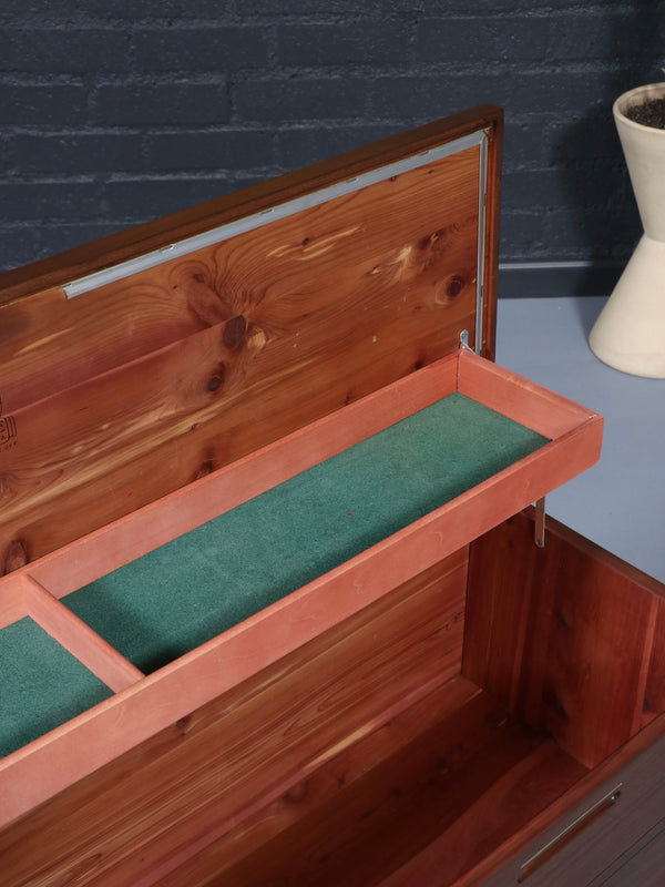 Mid-Century Modern Walnut & Cedar Trunk Cabinet by Lane, c.1960’s