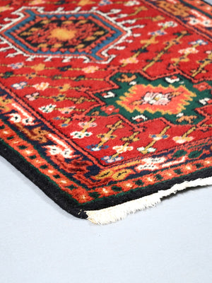 Vintage Persian Karajeh Hand-Knotted Wool Runner Rug, c.1960’s