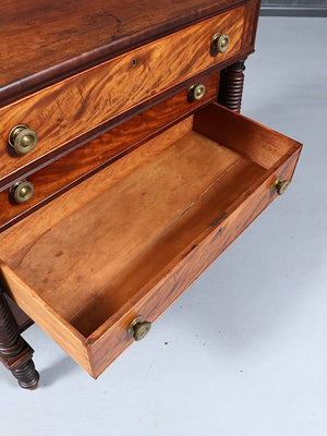American Empire Flame Mahogany Four-Drawer Dresser c.1900's