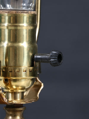 Pair of Neoclassical Revival Patinated Brass Urn Style Table Lamps c.1960's