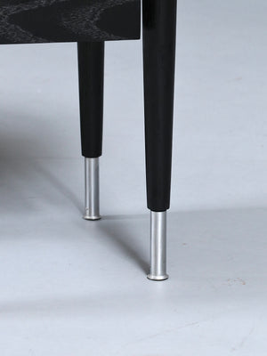 air of Mid Century Modern Natural & Ebony Wood Nightstands by Raymond Loewy for Mengel, c.1960's