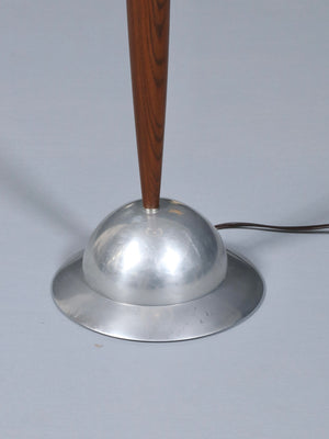 Mid-Century Modern Oak & Aluminum Floor Lamp, c.1960’s