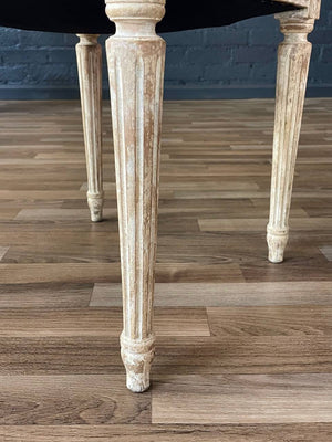 Pair of French Antique Louis XVI Style Hand Carved Ottoman Benches c.1920’s