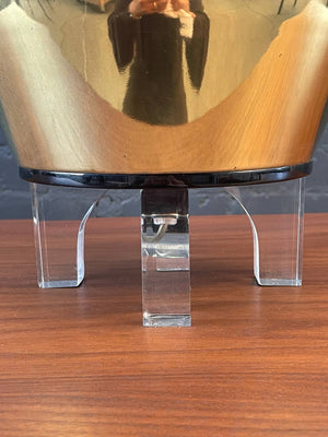 Mid-Century Modern Brass & Lucite Table Lamp, c.1960’s
