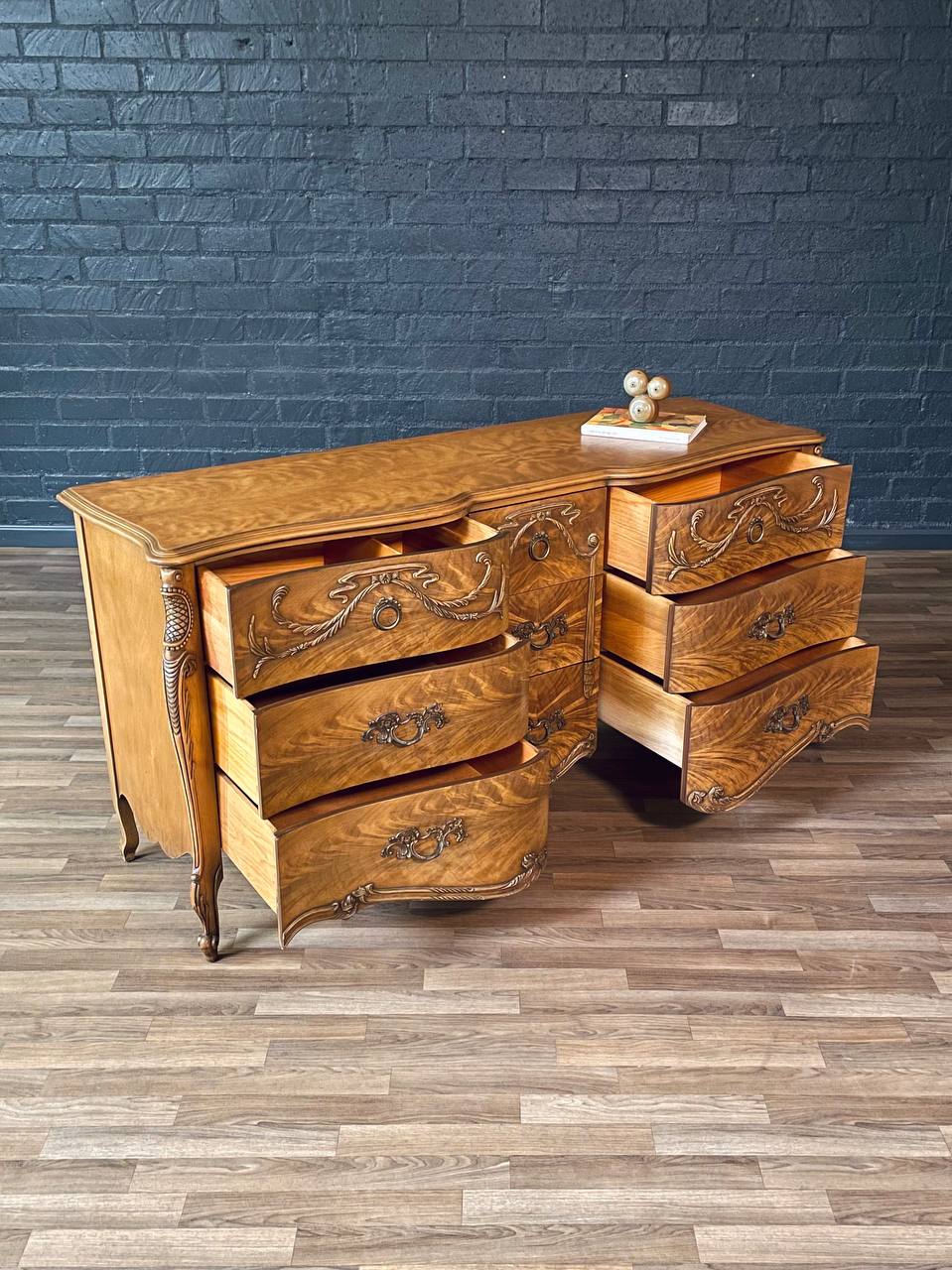 French Louis XVI Style Burl Wood Dresser by Romweber, c.1920's – Vintage Supply