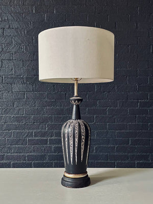 Mid-Century Danish Modern Ceramic Table Lamp by Soholm, Denmark – Signed, c.1960’s