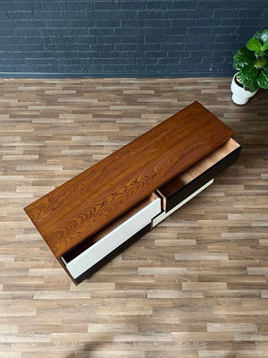 Mid-Century Californian Modern Two-Tone Lacquer & Walnut Dresser by Woodland of CA, c.1960’s