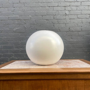 Vintage Mid-Century Modern White Ceramic Sphere Planter, c.1960’s