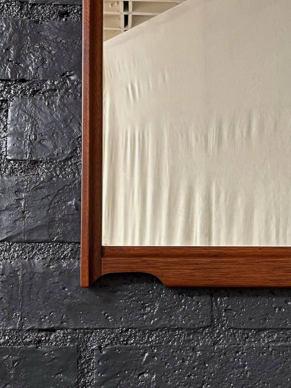 Mid-Century Modern Walnut Wall Mount Mirror, c.1960’s