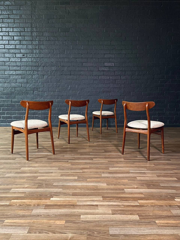 Set of 4 Mid-Century Danish Modern Walnut Dining Chairs, c.1960’s