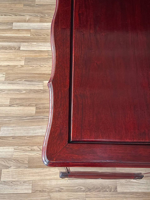 Vintage Asian Oriental Style Cherry Wood Bureau Dresser