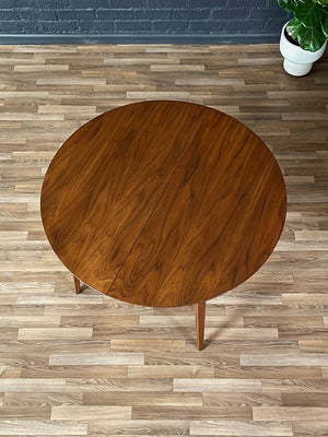 Expanding Mid-Century Modern “Profile” Round Dining Table by John Van Koert for Drexel, c.1950’s