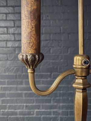 American Antique Brass  Floor Lamp by Rembrandt, c.1940’s