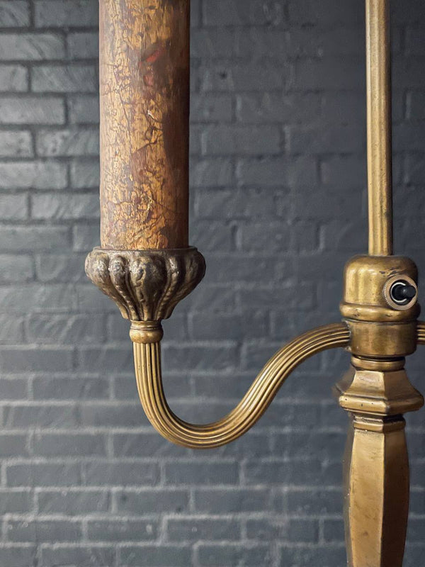 American Antique Brass  Floor Lamp by Rembrandt, c.1940’s