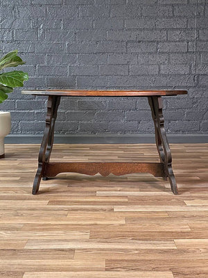 Vintage Spanish Revival Oak & Tile Coffee Table, c.1940’s