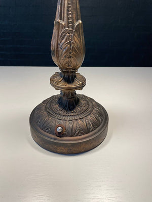 Vintage Art Deco Style Table Lamp with Tiffany Style Shade, c.1960’s