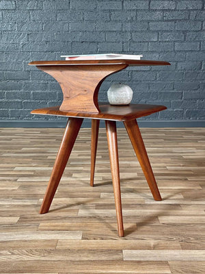 Mid-Century Modern Two-Tier Side Table by Carl Bissman, c.1950’s