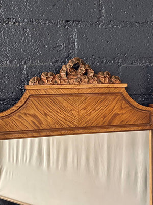 Pair of French Neoclassical Style Mirrors w/ Ribbon Crest, c.1950’s