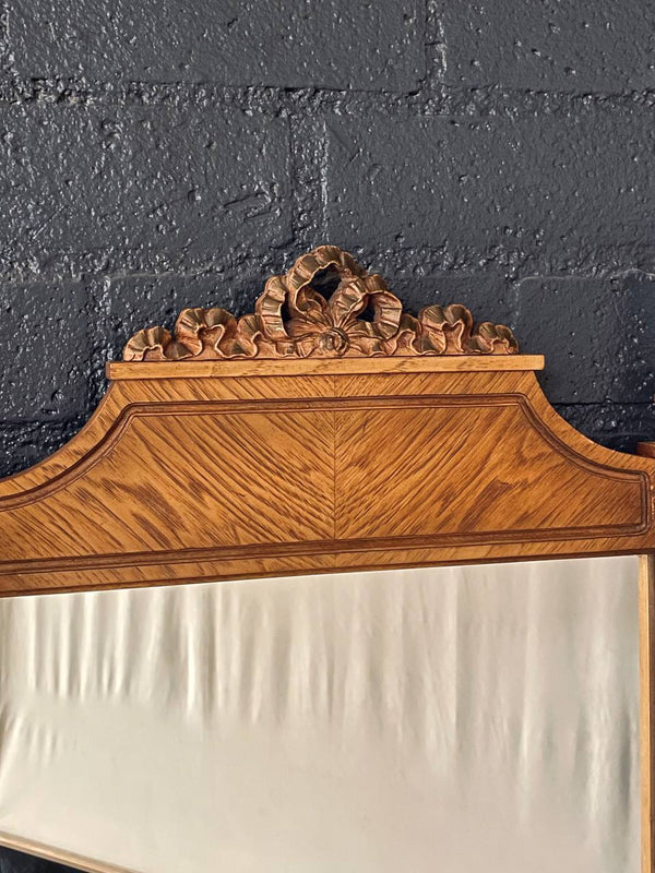 Pair of French Neoclassical Style Mirrors w/ Ribbon Crest, c.1950’s