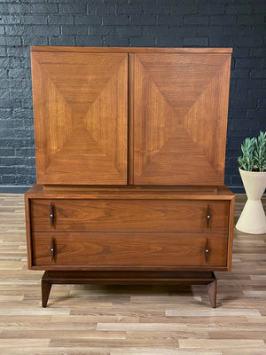 Mid-Century Modern Sculpted Highboy Dresser by American of Martinsville, c.1960’s