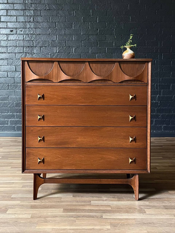 Mid-Century Modern “Brasilia” Highboy Dresser by Broyhill, c.1960’s