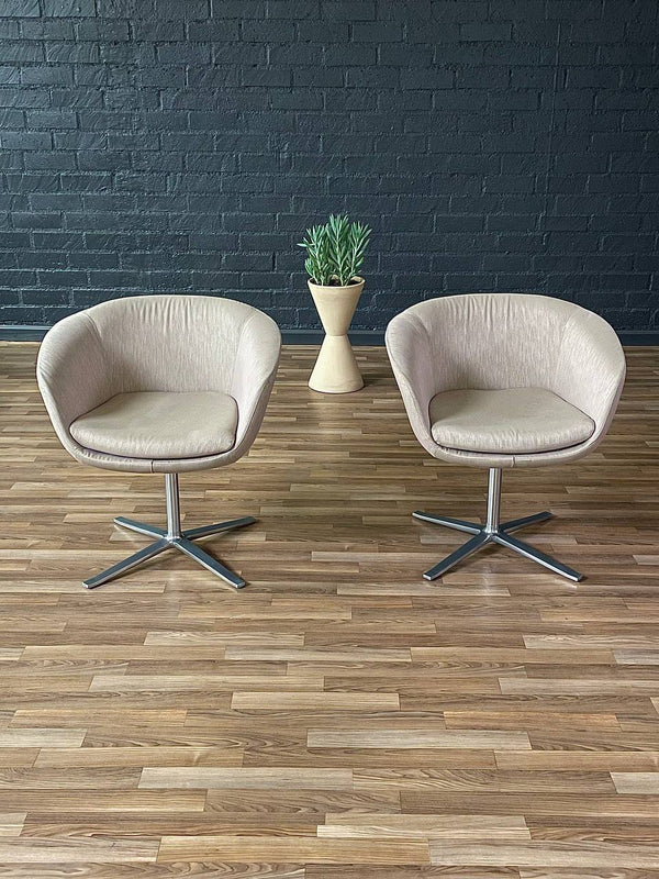 Pair of Swivel Steel Pod Chairs by Pearsan Lloyd