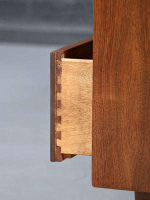 Mid-Century Modern 6-Drawer Walnut Dresser w/ Brass Pulls, c.1960’s
