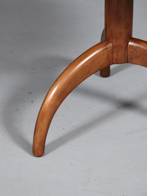 Mid-Century Modern Sculpted Tripod Walnut Dining Table, c.1960’s