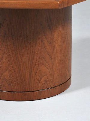 Pair of Mid-Century Modern Walnut Hexagonal Drum Side Tables, c.1960's