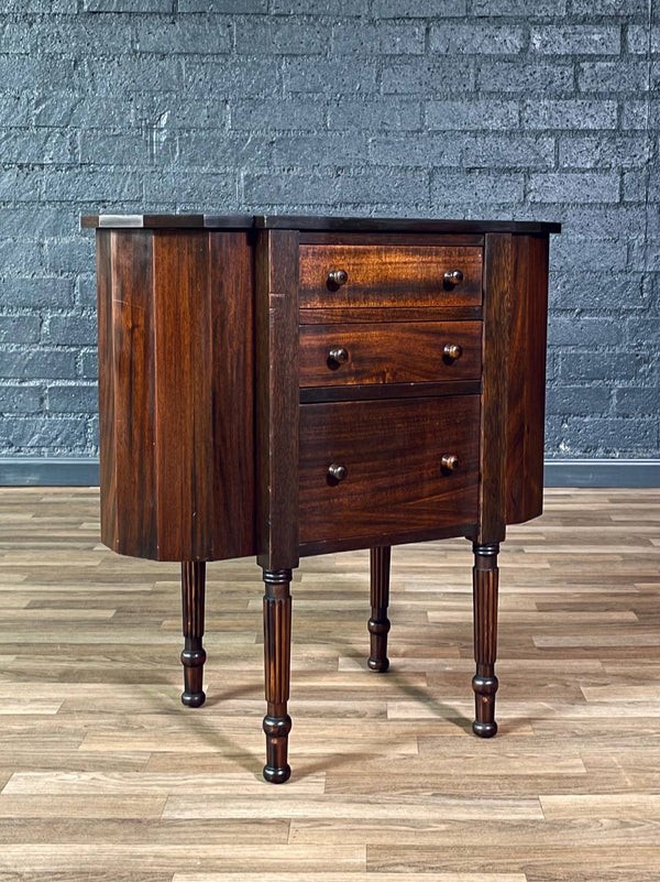 Antique English Hepplewhite Mahogany Bowfront Entry Cabinet, c.1950’s