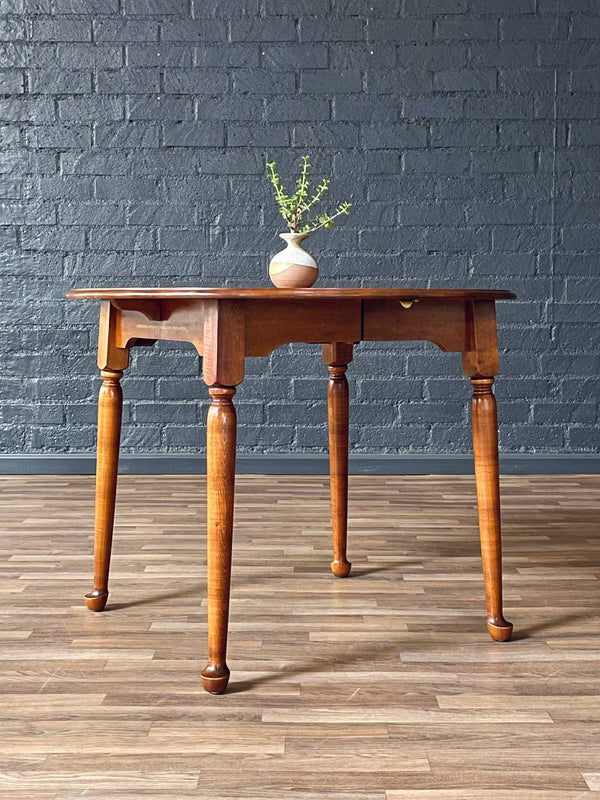 Set of American Colonial Style Dining Set w/ Stenciled Windsor Chairs, c.1970’s