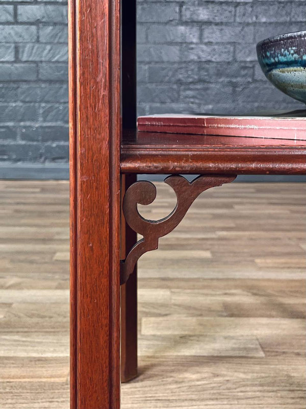 Pair of American Colonial Style Mahogany Night Stands w/ Bookcase, c.1930’s