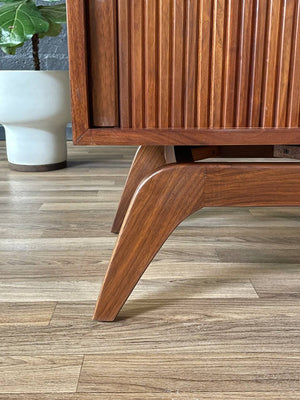 Mid-Century Modern Walnut Tambour-Door Night Stand, c.1960’s