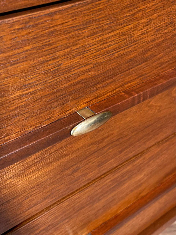 Mid-Century Modern 9-Drawer Sculpted Walnut Dresser, c.1960’s