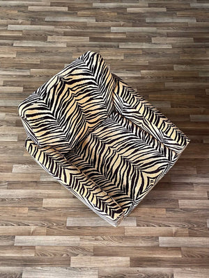 Mid-Century Modern Lounge Chair w/ Zebra Print Upholstery & Tapered Legs, c.1960’s