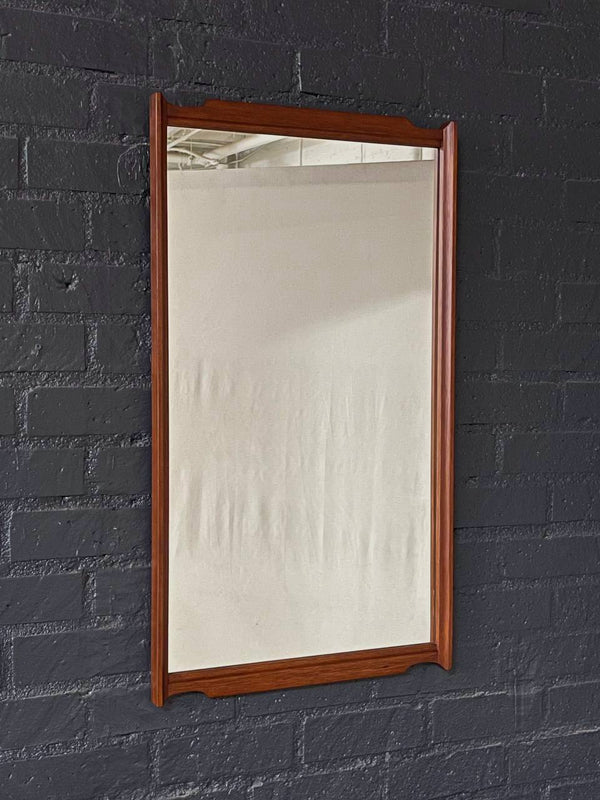 Mid-Century Modern Walnut Wall Mount Mirror, c.1960’s