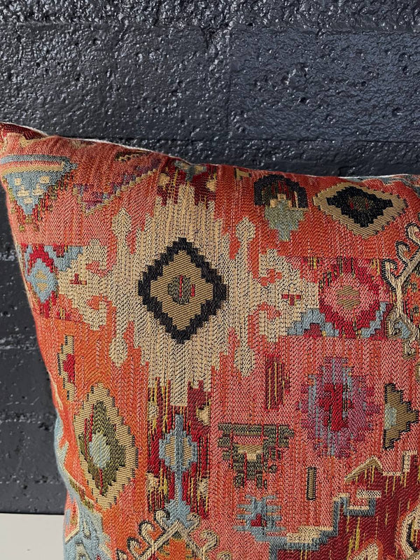 Pair of Antique Italian Decorative Square Textile Pillow Set, c.1920’s