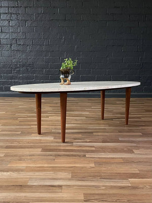 Mid-Century Modern Marble Surfboard Style Coffee Table, c.1960’s