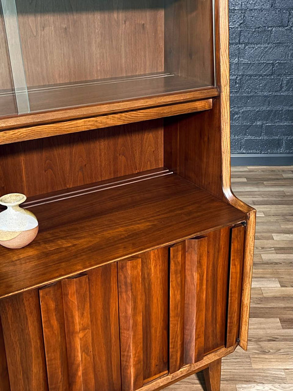Mid-Century Modern “1st Edition” Walnut Bookcase Hutch by Lane, c.1950’s