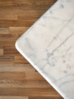 Vintage Italian Post Modern Carrara “Tear Drop” Side Table, c.1970’s