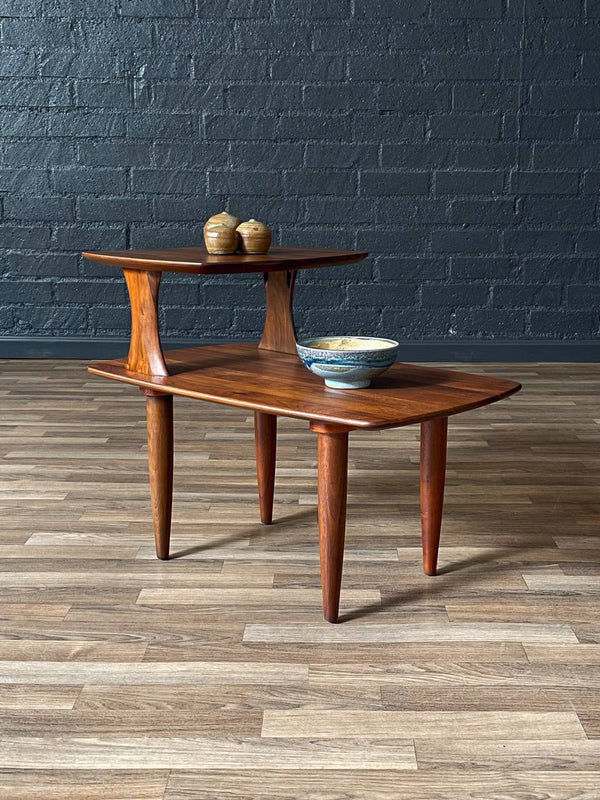 Mid-Century Modern Two-Tier Walnut Side Table by Ace-Hi, c.1960’s