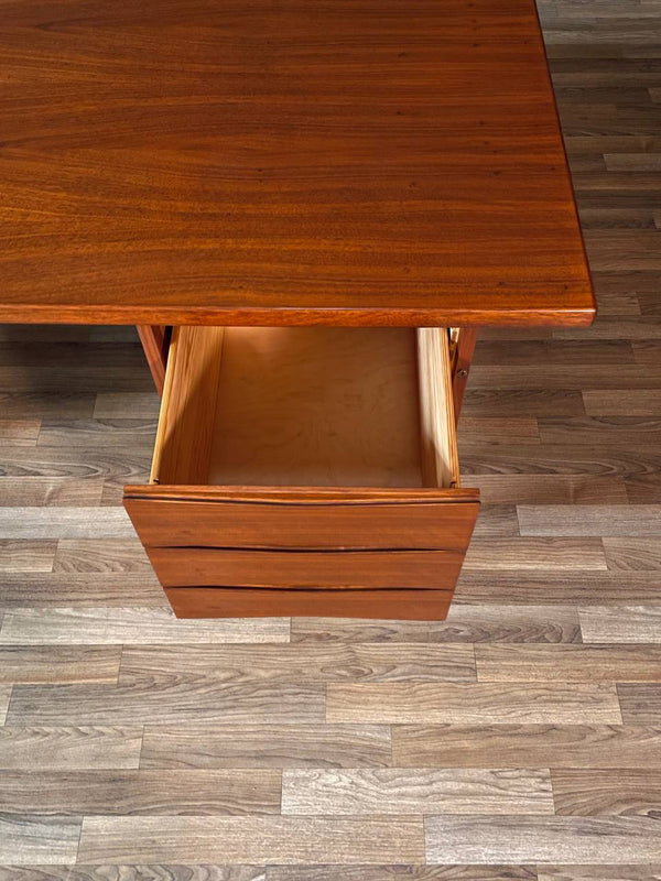 Mid-Century Modern Walnut Executive Desk by Fredrik Kayser, c.1960’s
