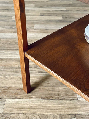 Mid-Century Modern Two-Tier Night Stand w/ Bookshelf, c.1950’s