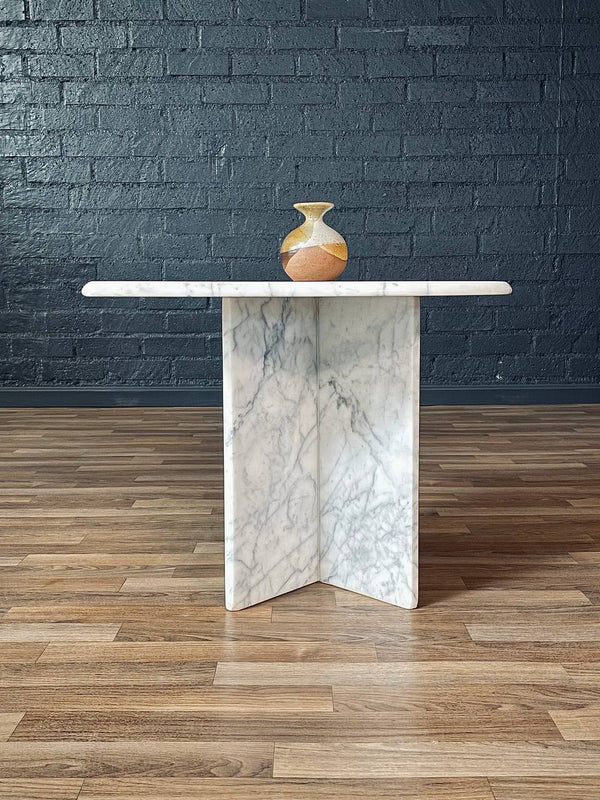Vintage Italian Post Modern Carrara “Tear Drop” Side Table, c.1970’s