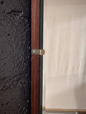 Mid-Century Modern Wall Hanging Walnut Accent Mirror, c.1960’s
