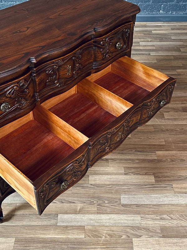 French Louis XV Style “Four Centuries” Oak 3-Drawer Dresser by Henredon, c.1960’s