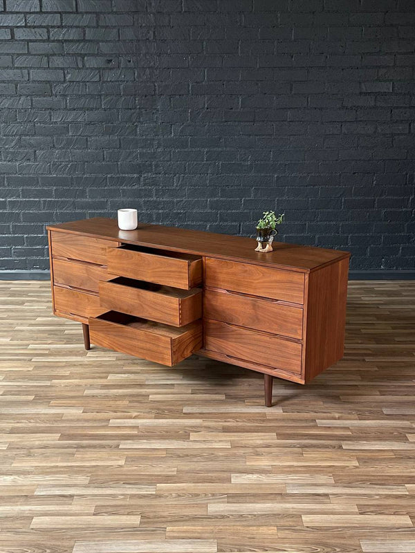 Mid-Century Modern 9-Drawer Walnut Dresser, c.1960’s